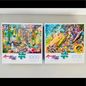 TWO Buffalo Games 1000 piece puzzles